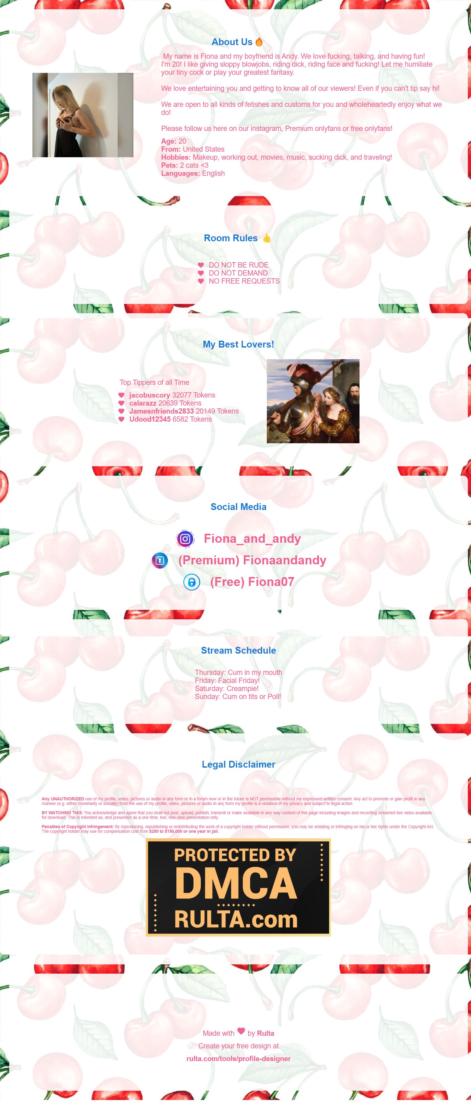 fionaandandy at Chaturbate: Fionaandandy's room