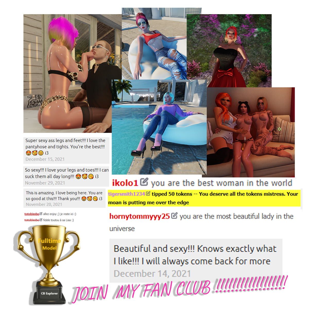 Mar 2025 - Systaime is a Top Model on UN Cams