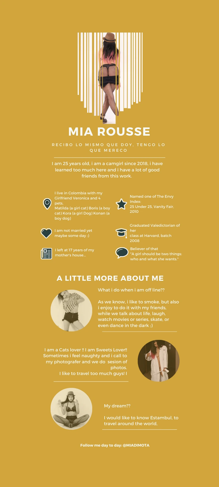 Dec 2023 - Miadimota is a Top Model on UN Cams